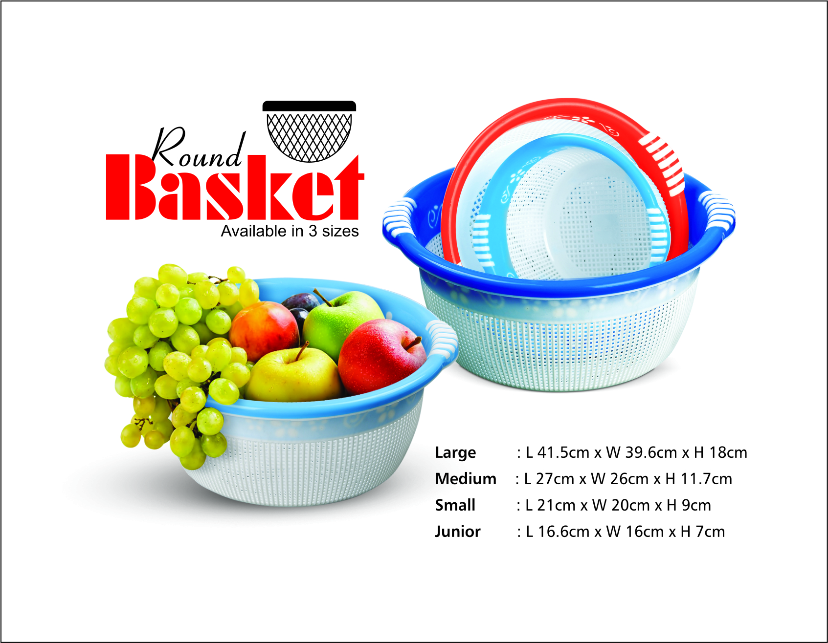 Kitchen basket round 3 piece (Tokri set)